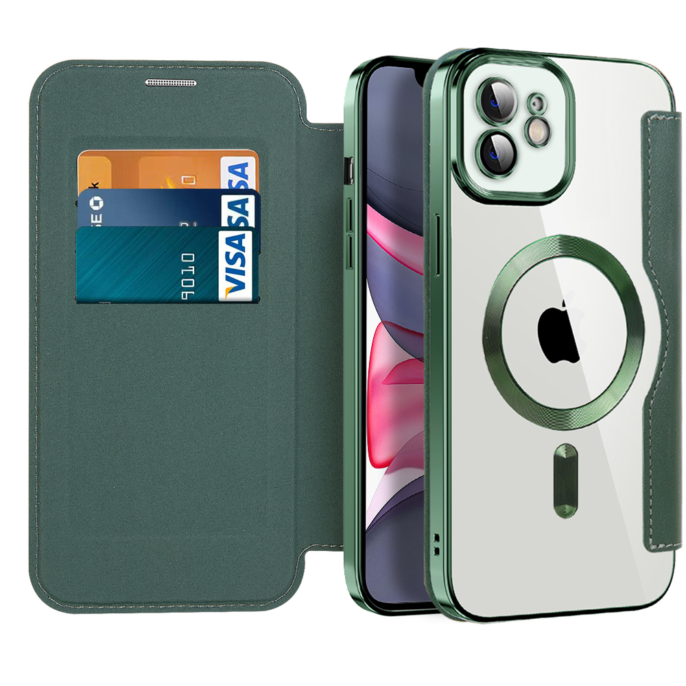 Techsuit - SmartMag Book puzdro na iPhone 11 - zelené KF2351717