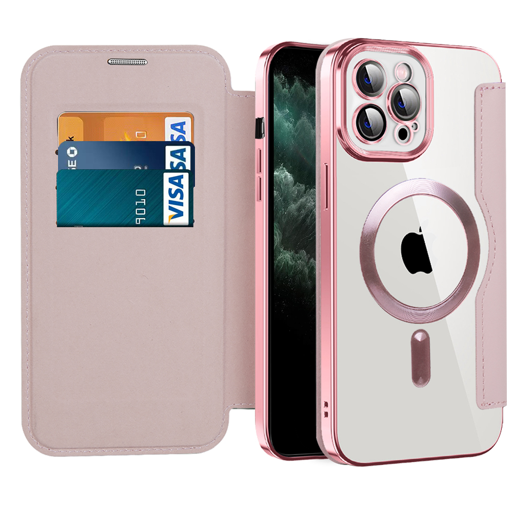 Techsuit - SmartMag Book puzdro na iPhone 11 Pro Max - ružové KF2351747