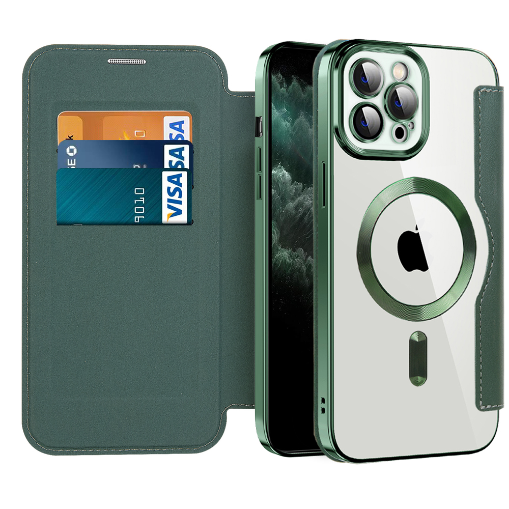 Techsuit - SmartMag Book puzdro na iPhone 11 Pro Max - zelené KF2351749