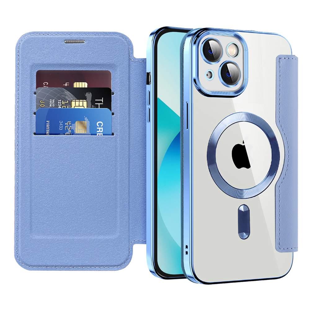 Techsuit - SmartMag Book puzdro na iPhone 13 - svetlomodré KF2351759