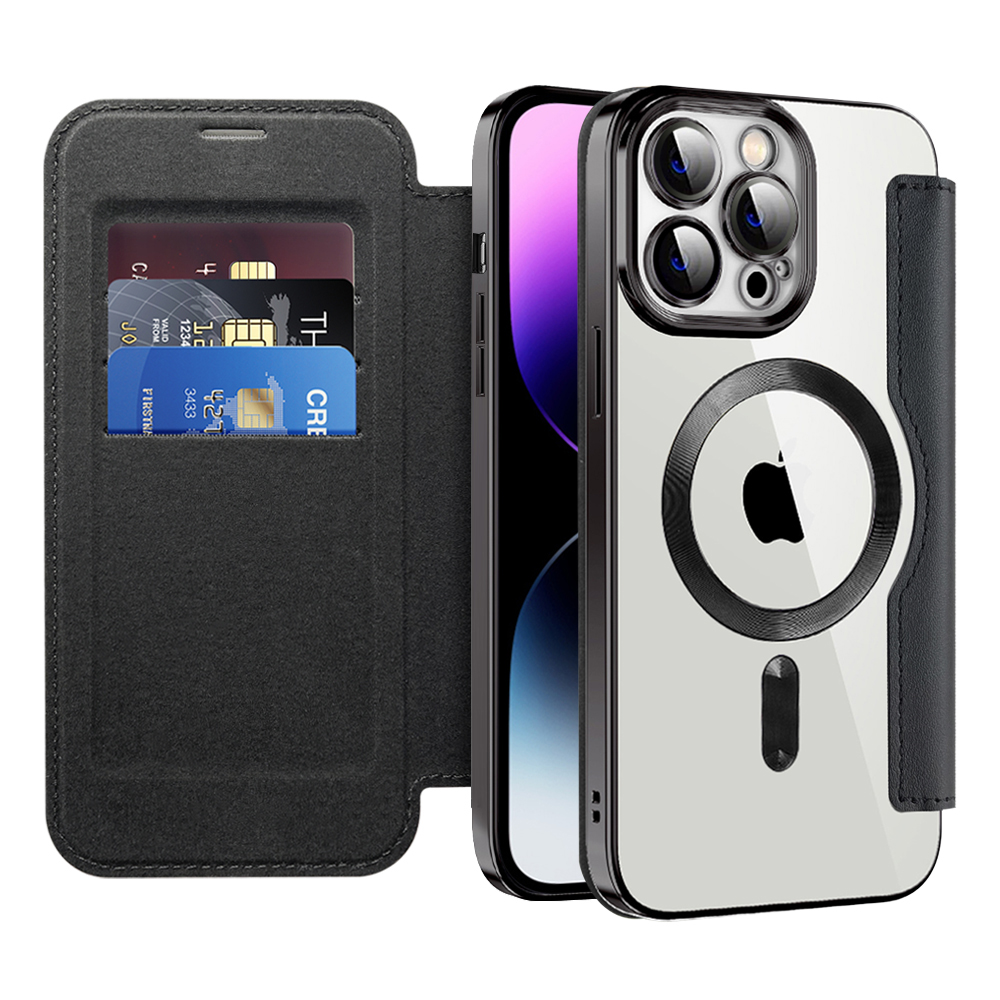 Techsuit - SmartMag Book puzdro na iPhone 14 Pro Max - čierne KF2351794