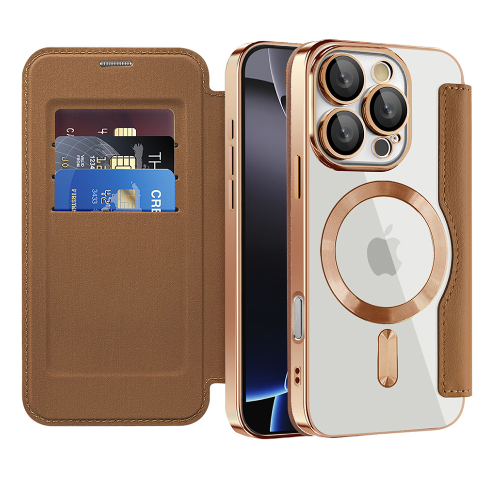 Techsuit - SmartMag Book puzdro na iPhone 16 Pro - hnedé KF2351860