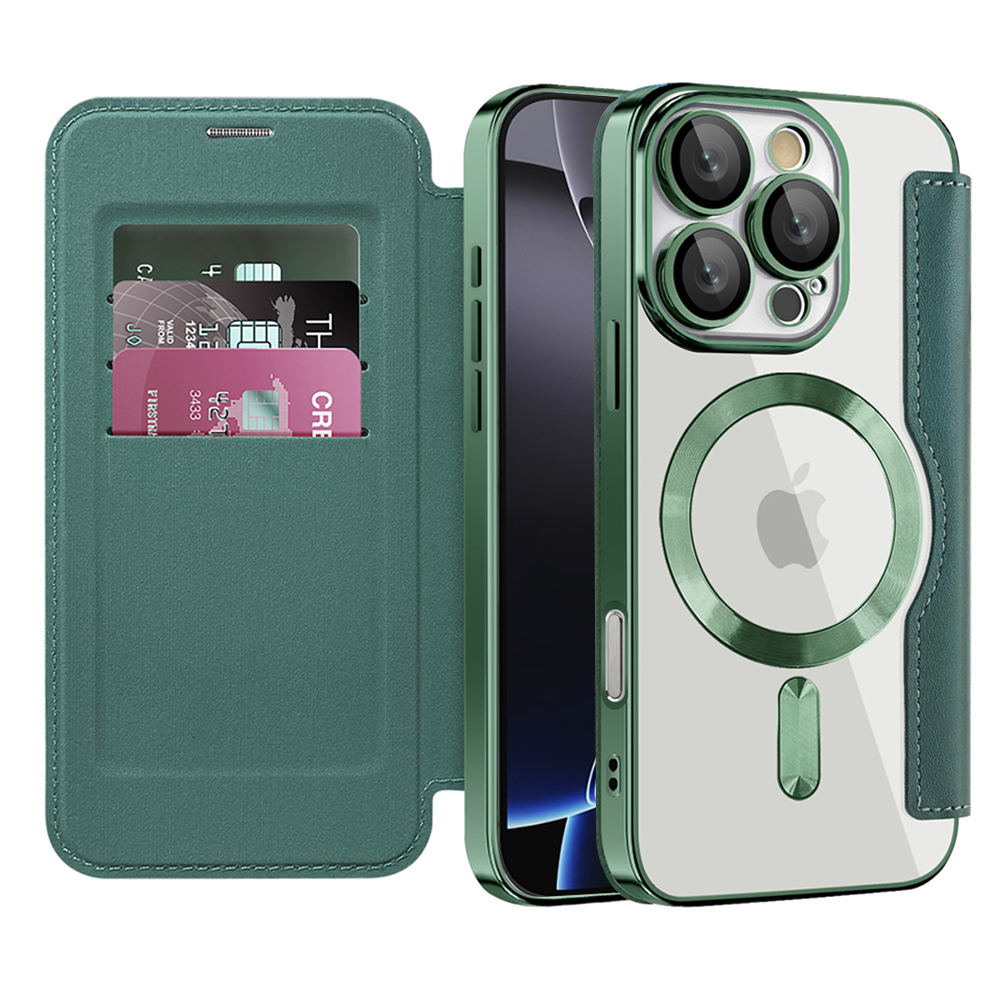 Techsuit - SmartMag Book puzdro na iPhone 16 Pro Max - zelené KF2351869