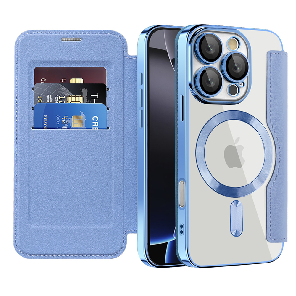 Techsuit - SmartMag Book puzdro na iPhone 16 Pro Max - svetlomodré KF2351871