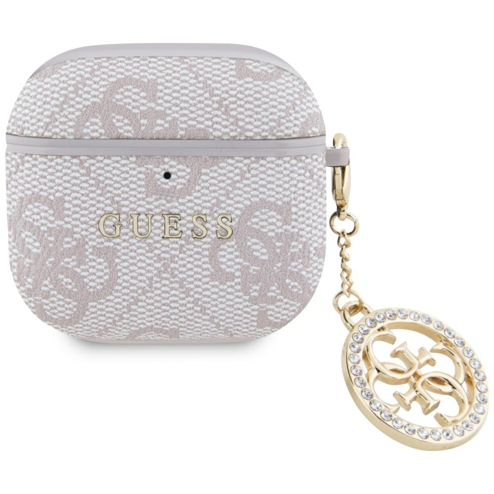 Guess - 4G Strass Charm Collection ochranný obal pre Apple AirPods 4 - ružový KF2346299