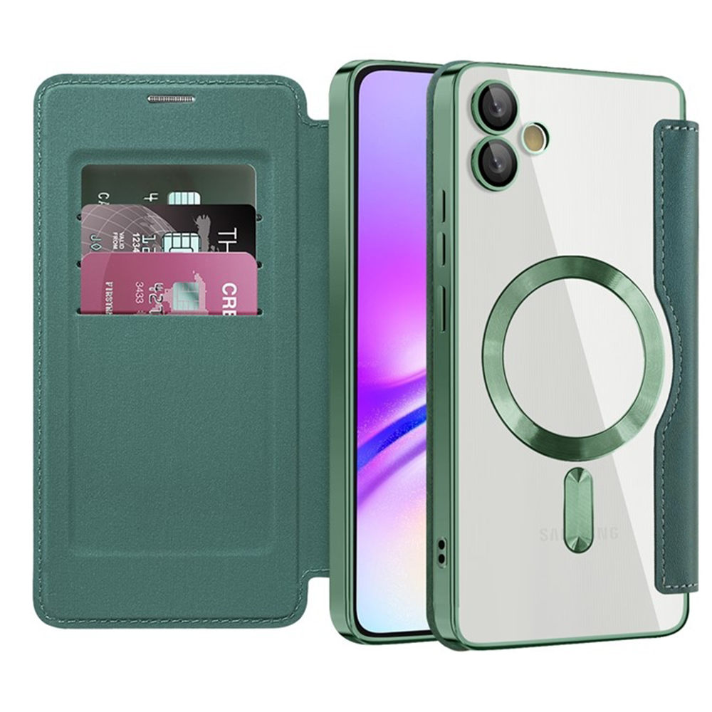 Techsuit - SmartMag Book flipové puzdro pre Samsung Galaxy A05 - zelené KF2351965