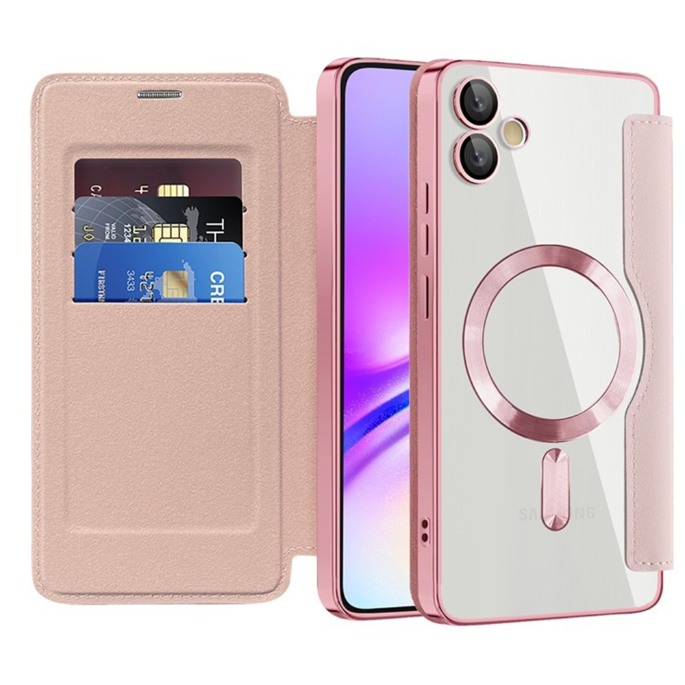 Techsuit - SmartMag Book flipové puzdro pre Samsung Galaxy A05 - ružové KF2351963