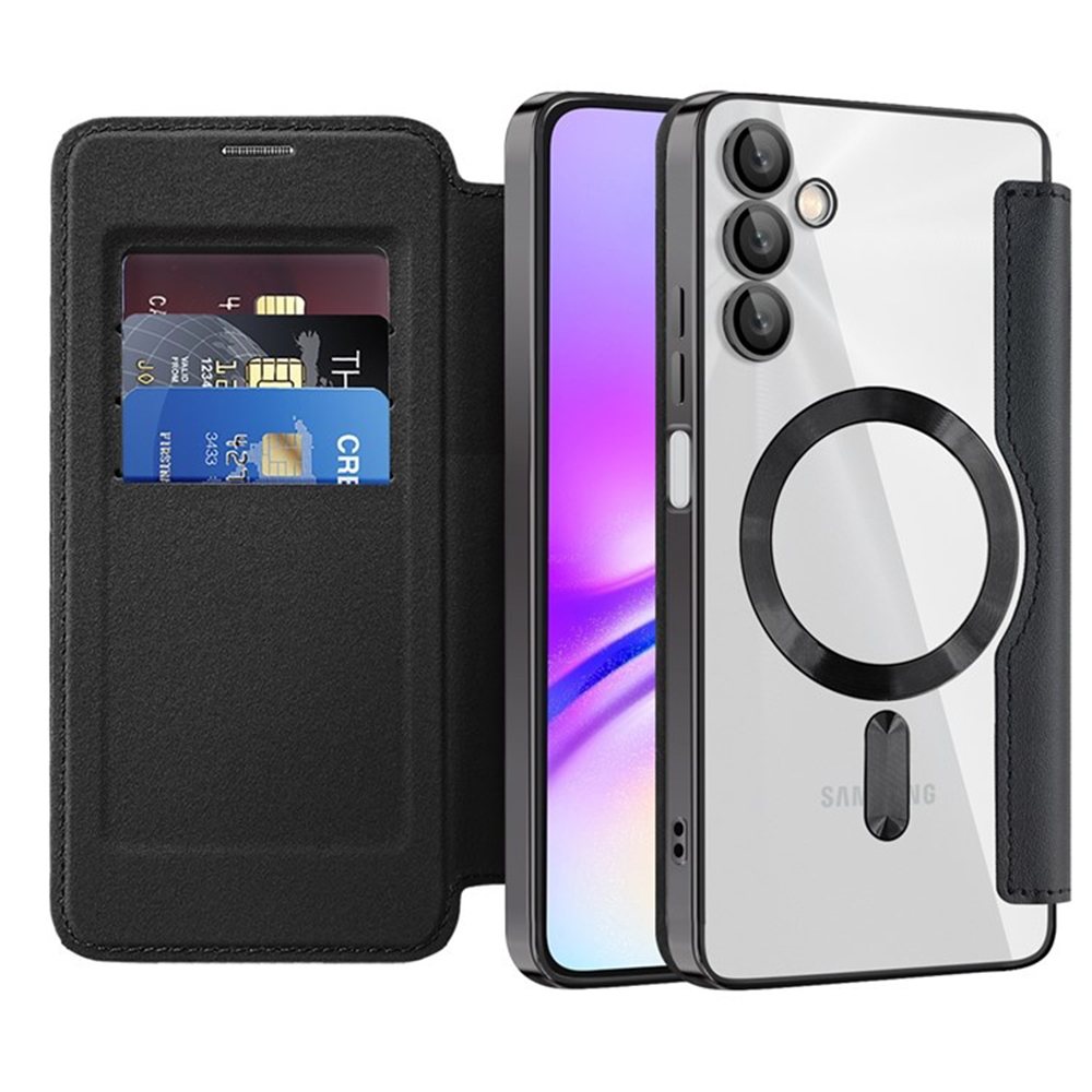 Techsuit - SmartMag Book flipové puzdro pre Samsung Galaxy A05s - čierne KF2351970