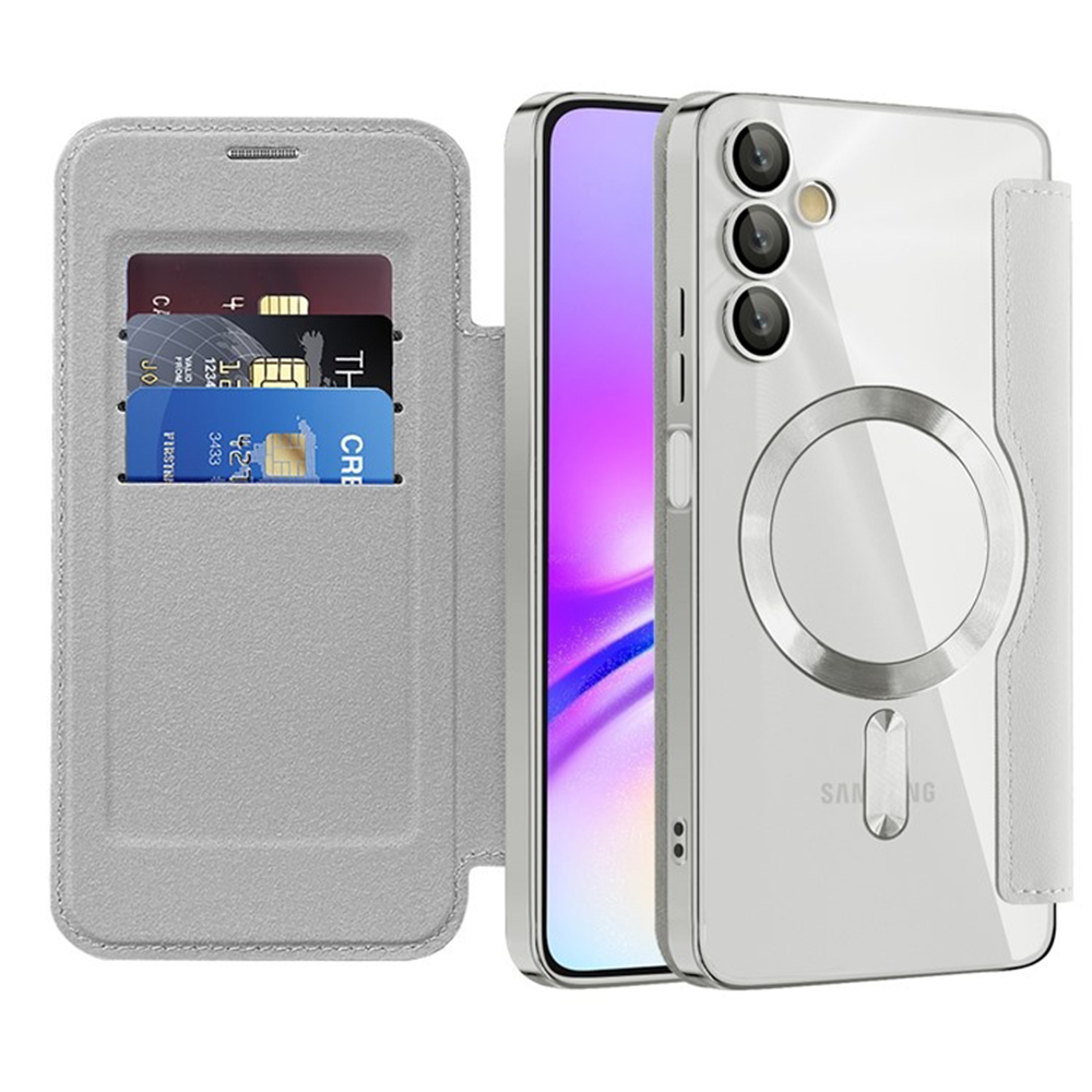 Techsuit - SmartMag Book flipové puzdro pre Samsung Galaxy A05s - sivé KF2351976