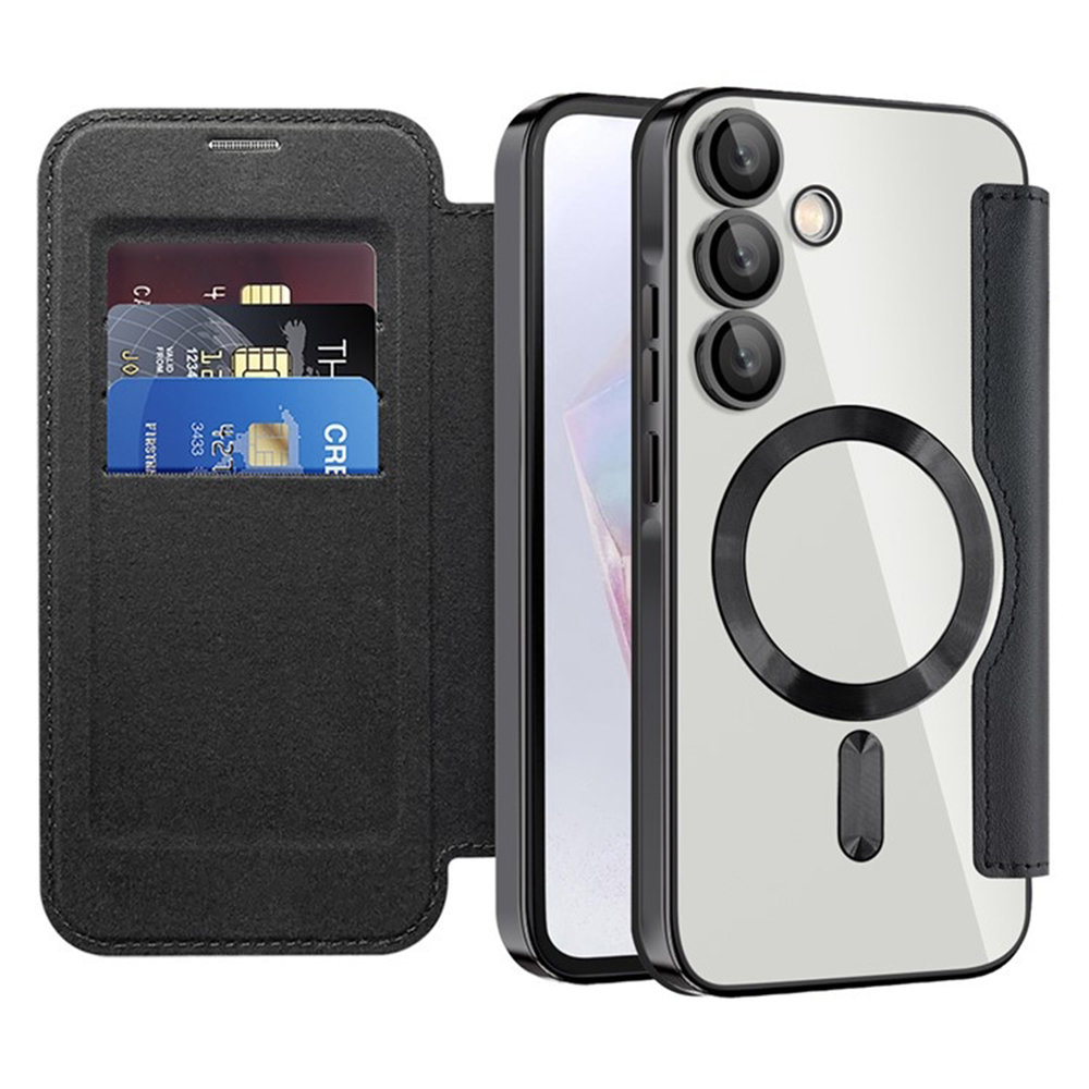 Techsuit - SmartMag Book flipové puzdro pre Samsung Galaxy A35 5G - čierne KF2352010