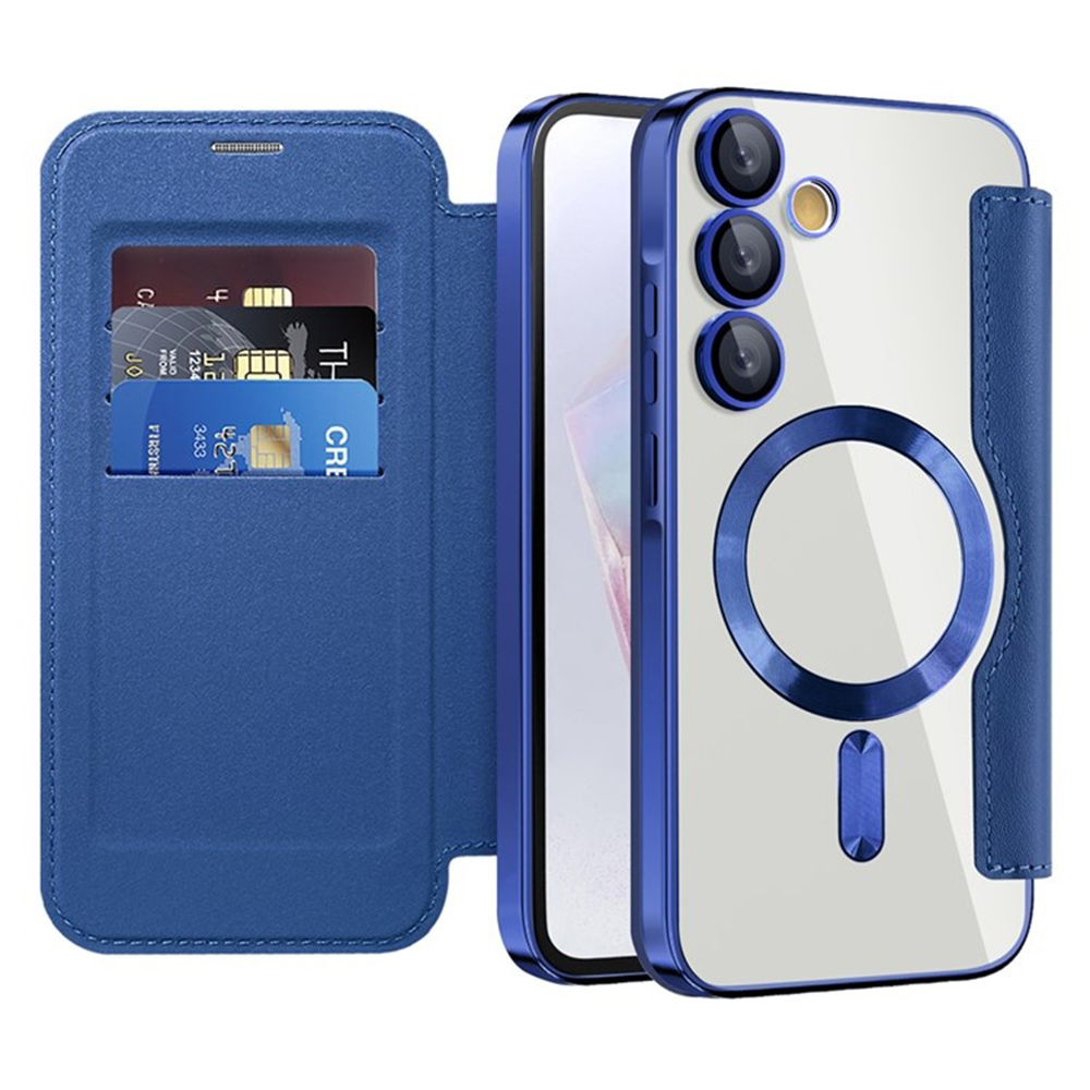 Techsuit - SmartMag Book flipové puzdro pre Samsung Galaxy A35 5G - modré KF2352014