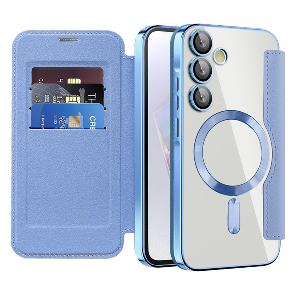 Techsuit - SmartMag Book flipové puzdro pre Samsung Galaxy A35 5G - svetlomodré KF2352015