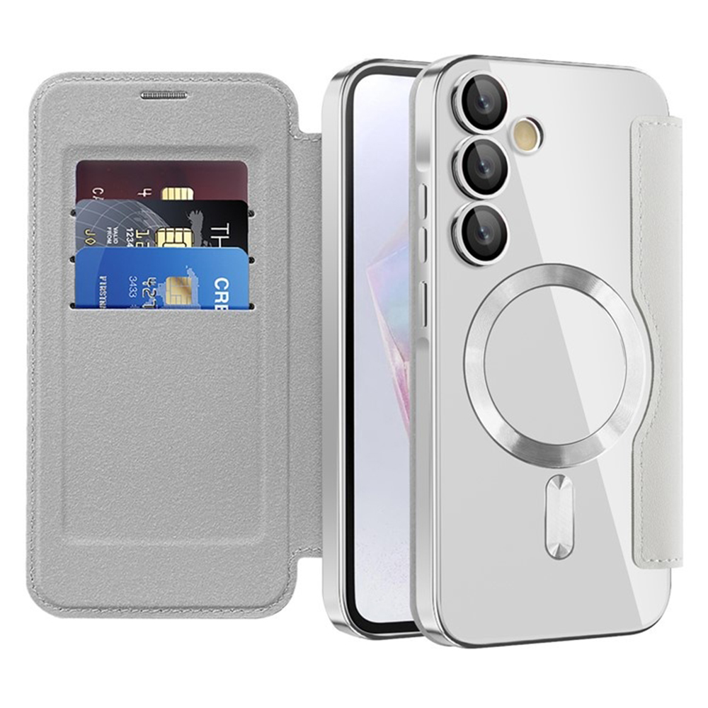 Techsuit - SmartMag Book flipové puzdro pre Samsung Galaxy A35 5G - sivé KF2352016