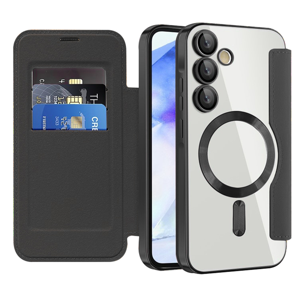 Techsuit - SmartMag Book flipové puzdro pre Samsung Galaxy A55 5G - čierne KF2352018