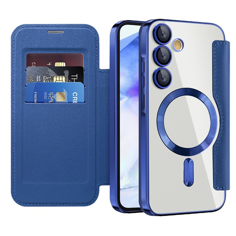 Techsuit - SmartMag Book flipové puzdro pre Samsung Galaxy A55 5G - modré KF2352022
