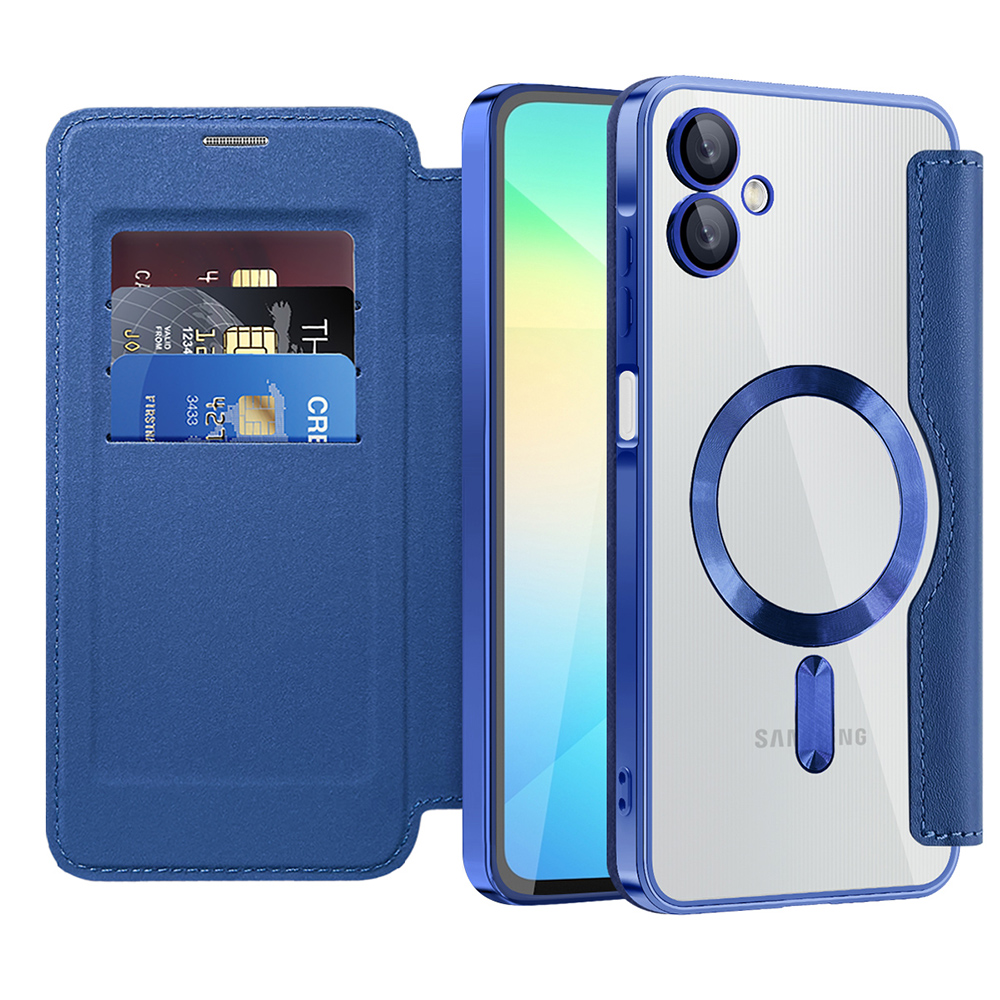 Techsuit - SmartMag Book flipové puzdro pre Samsung Galaxy A06 - modré KF2352038