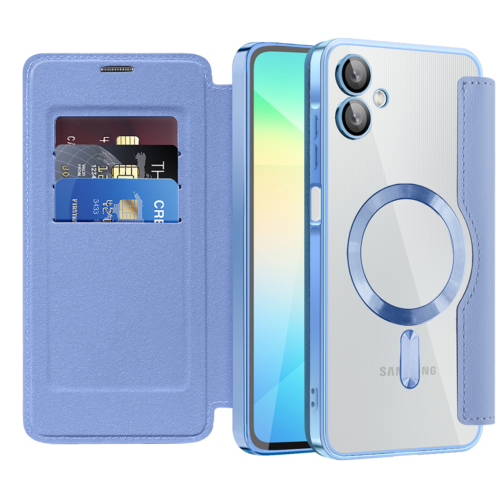Techsuit - SmartMag Book flipové puzdro pre Samsung Galaxy A06 - svetlomodré KF2352039