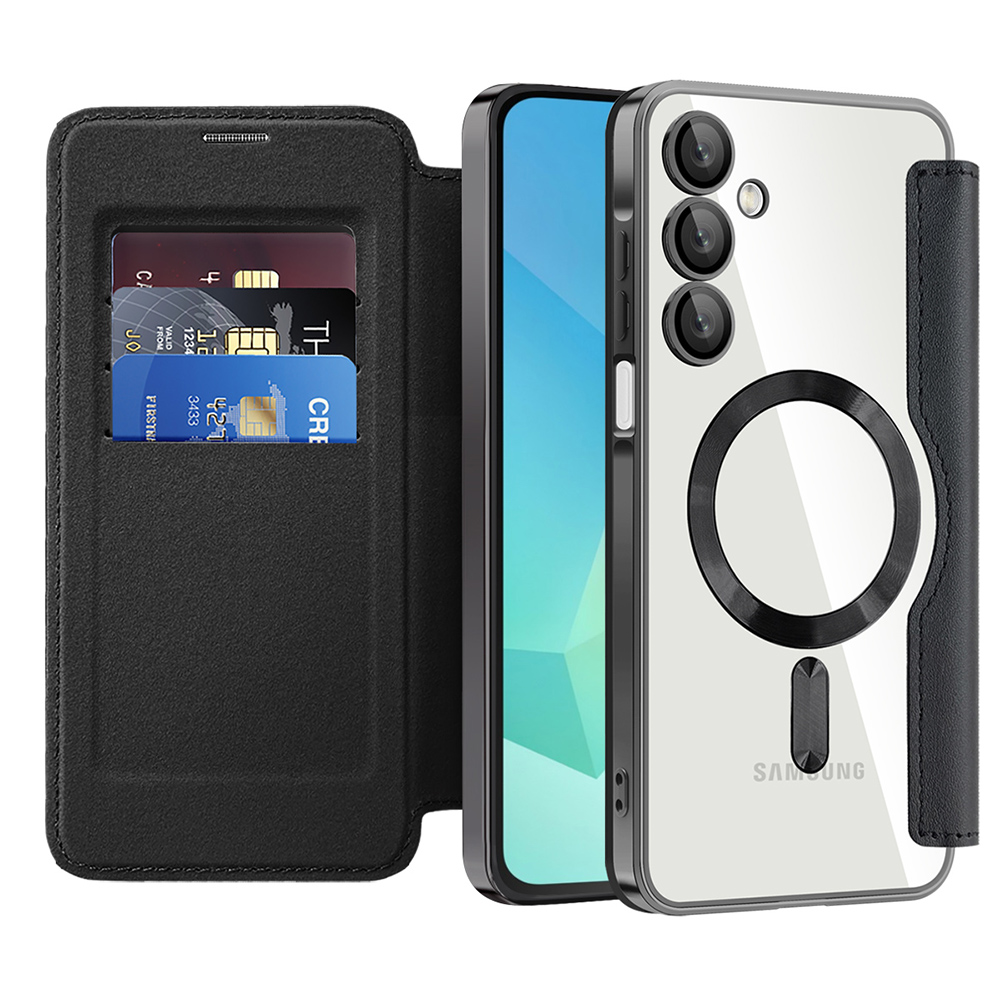 Techsuit - SmartMag Book flipové puzdro pre Samsung Galaxy A16 4G / A16 5G - čierne KF2352042