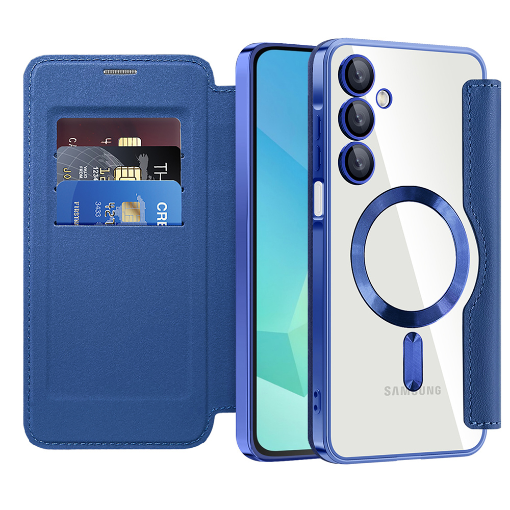 Techsuit - SmartMag Book flipové puzdro pre Samsung Galaxy A16 4G / A16 5G - modré KF2352046