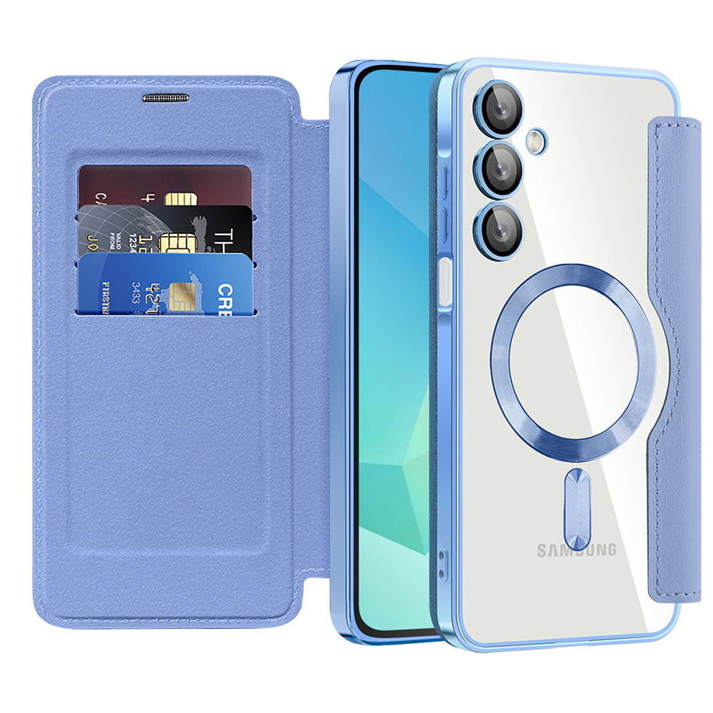 Techsuit - SmartMag Book flipové puzdro pre Samsung Galaxy A16 4G / A16 5G - svetlomodré KF2352047