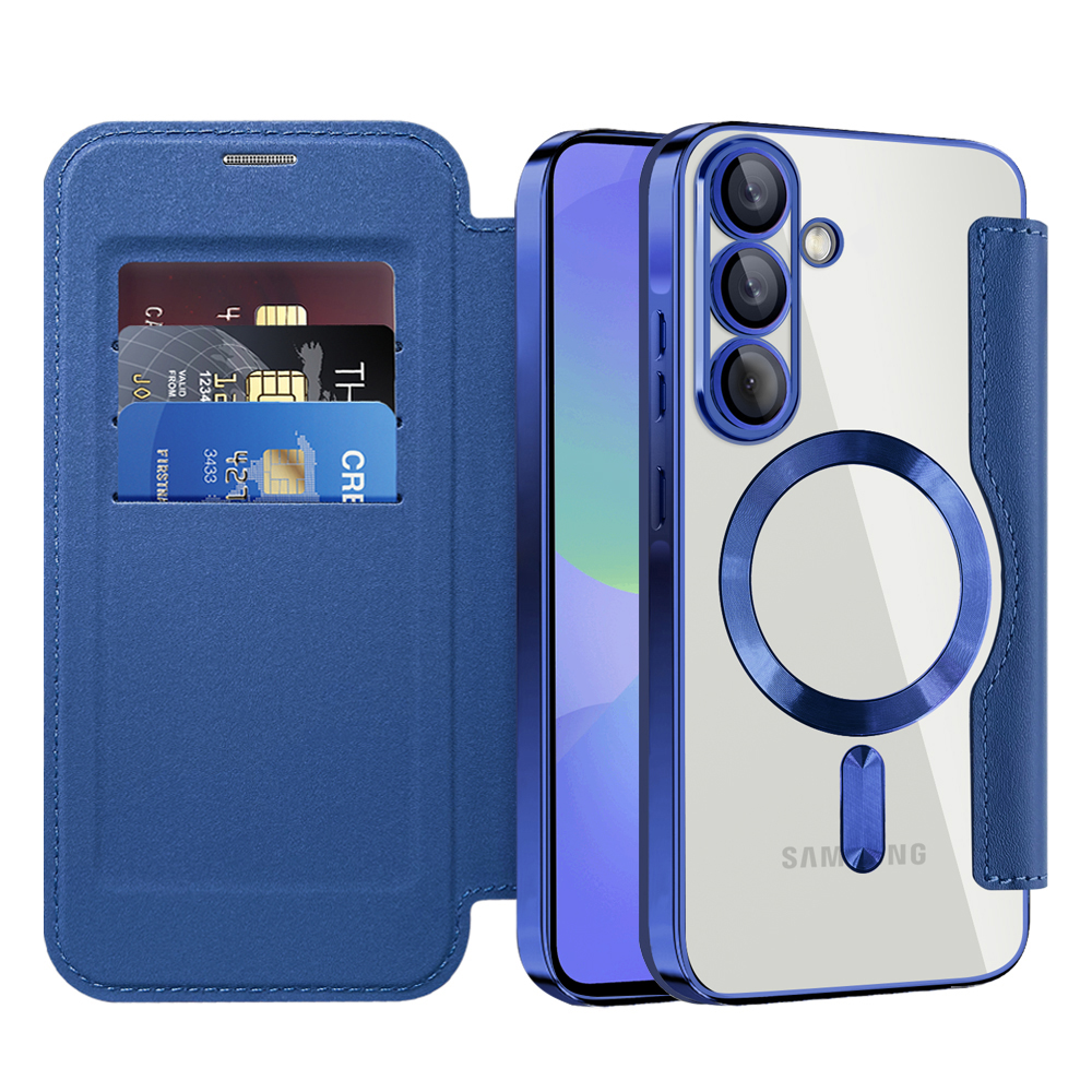 Techsuit - SmartMag Book flipové puzdro pre Samsung Galaxy A36 5G - modré KF2352078