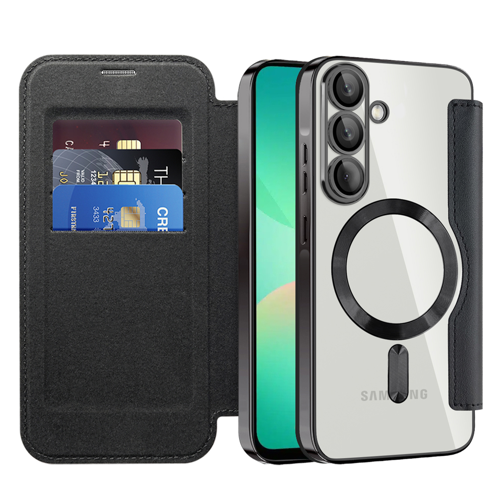 Techsuit - SmartMag Book flipové puzdro pre Samsung Galaxy A26 5G - čierne KF2352082
