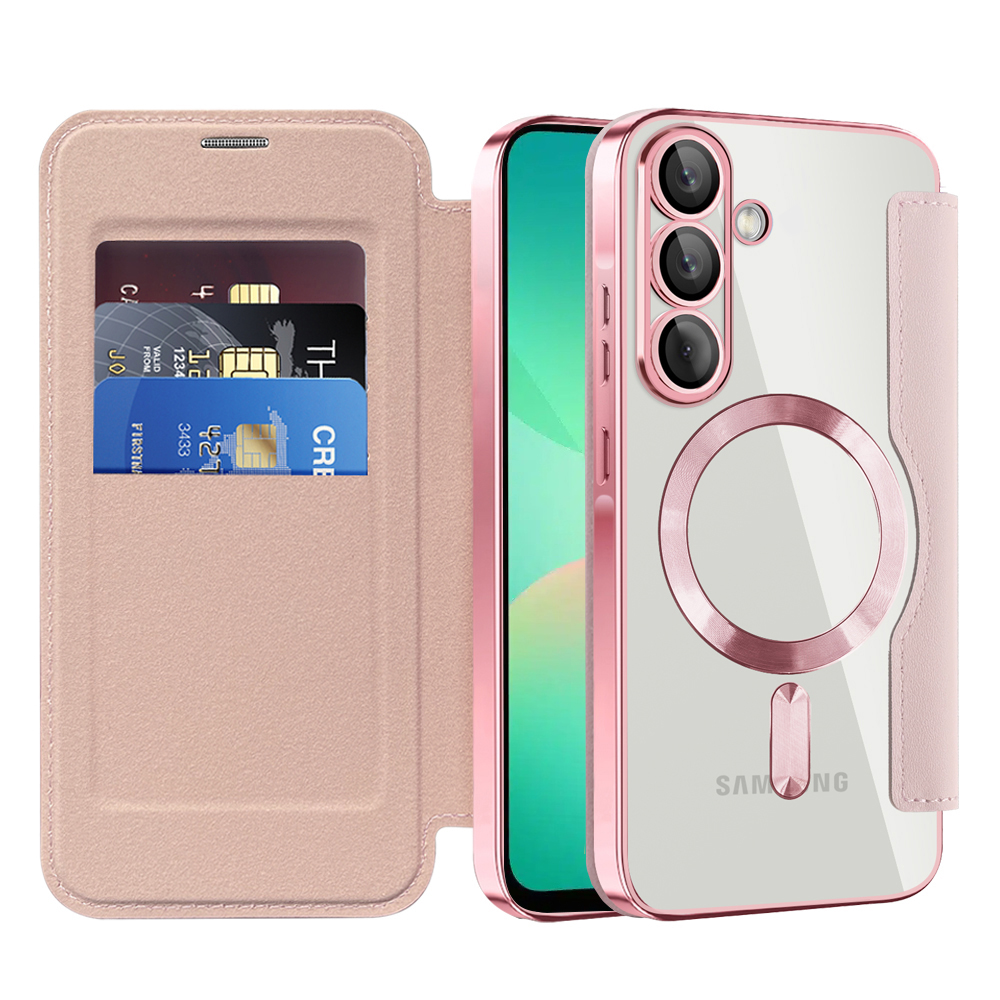 Techsuit - SmartMag Book flipové puzdro pre Samsung Galaxy A26 5G - ružové KF2352083
