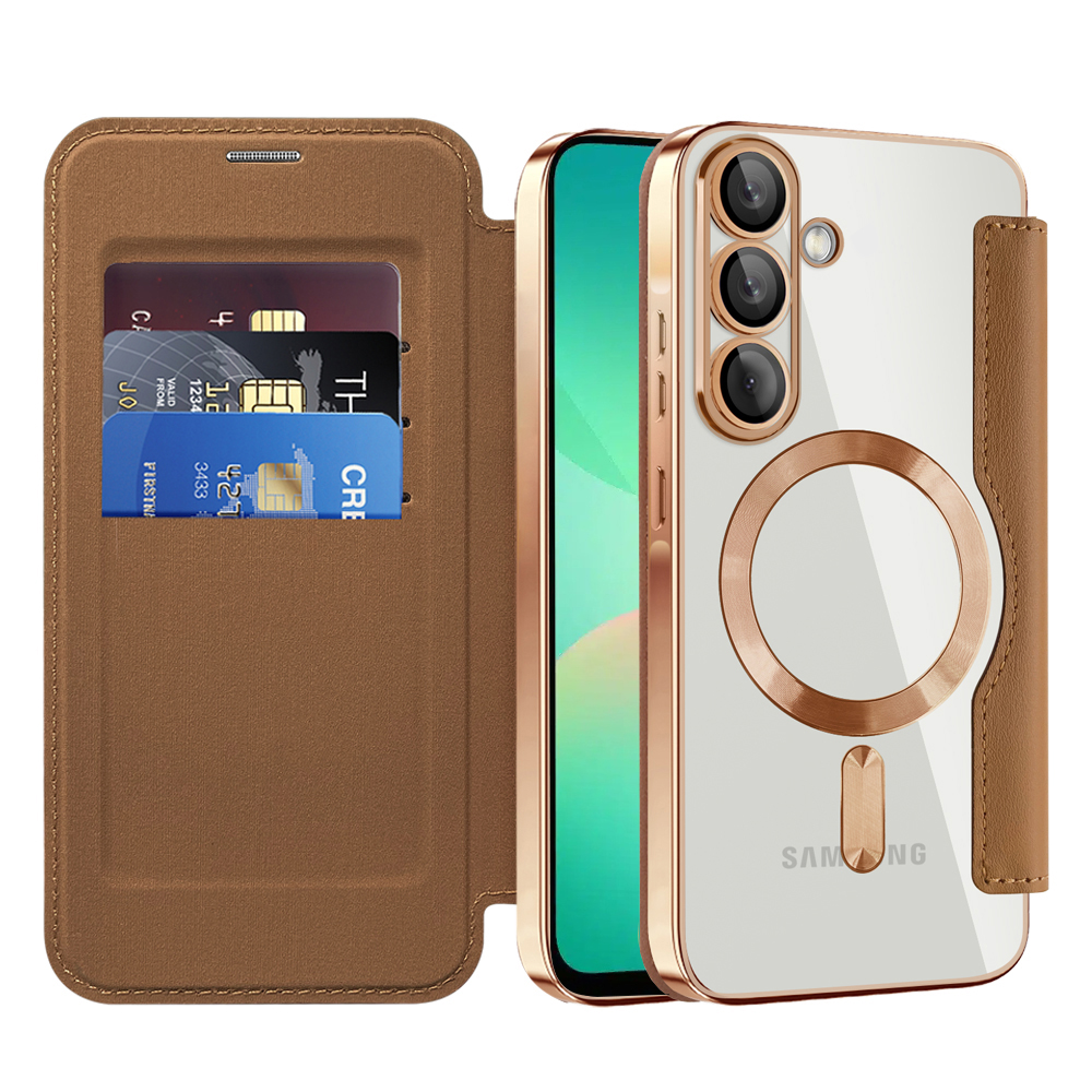 Techsuit - SmartMag Book flipové puzdro pre Samsung Galaxy A26 5G - hnedé KF2352084