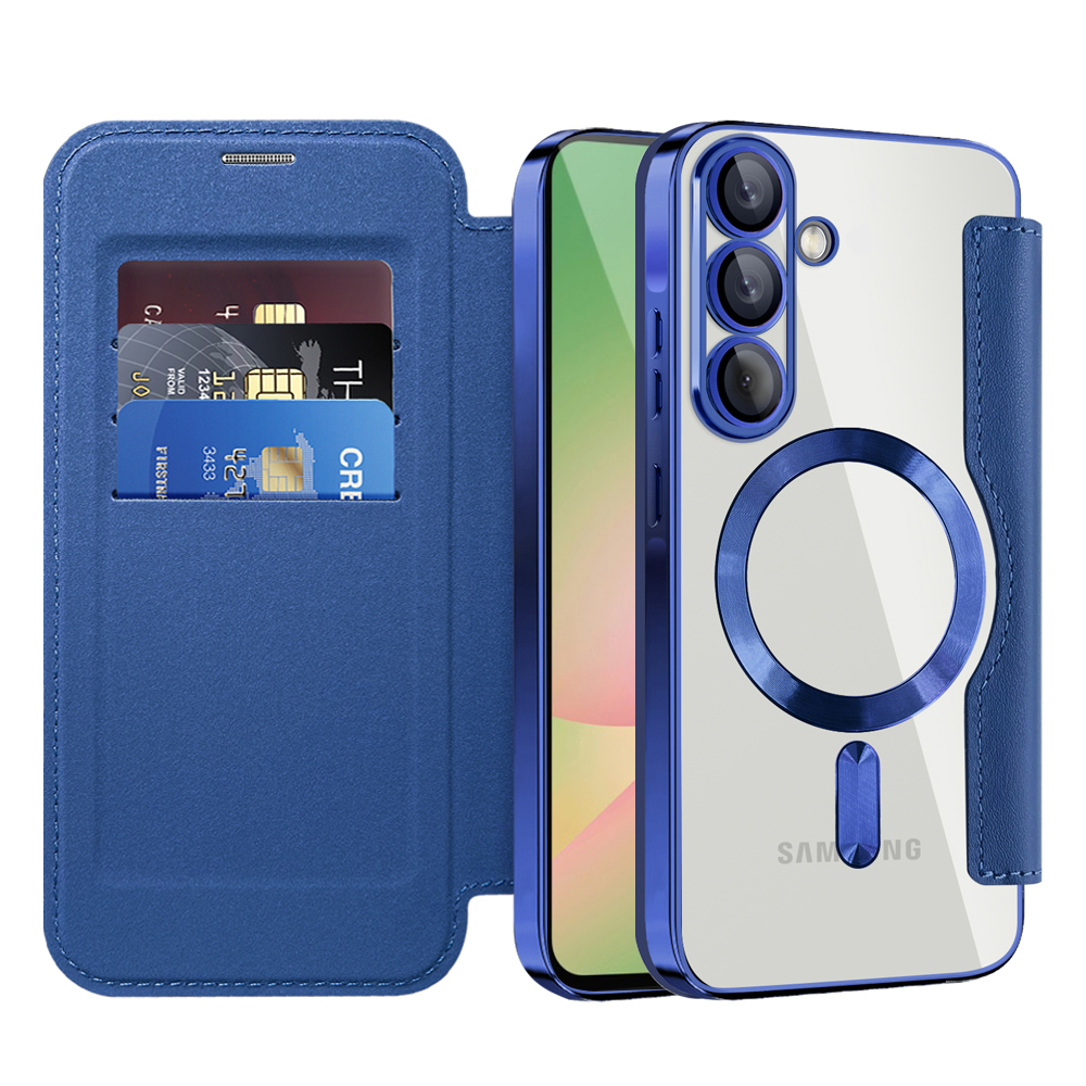 Techsuit - SmartMag Book flipové puzdro pre Samsung Galaxy A56 5G - modré KF2352094
