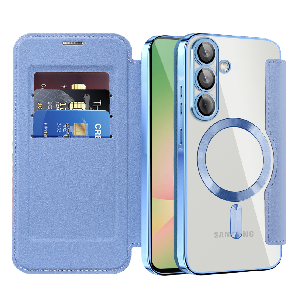 Techsuit - SmartMag Book flipové puzdro pre Samsung Galaxy A56 5G - svetlomodré KF2352095