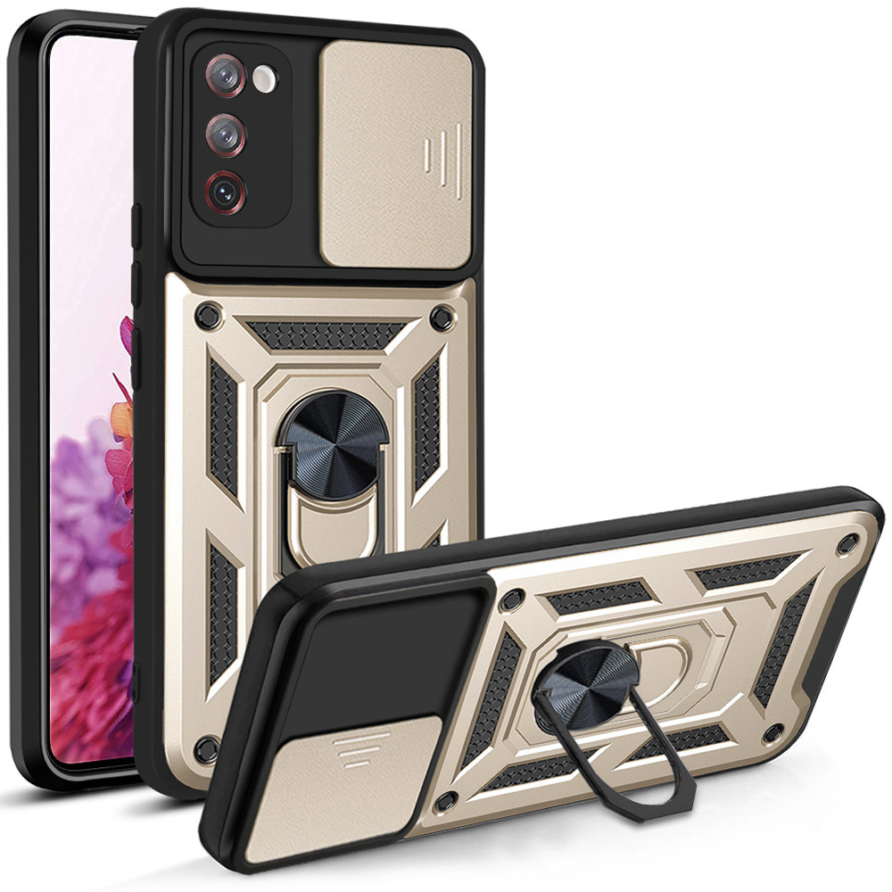 Techsuit - CamShield Series ochranný kryt pre Samsung Galaxy S20 FE / S20 FE 5G - zlatý KF2352899