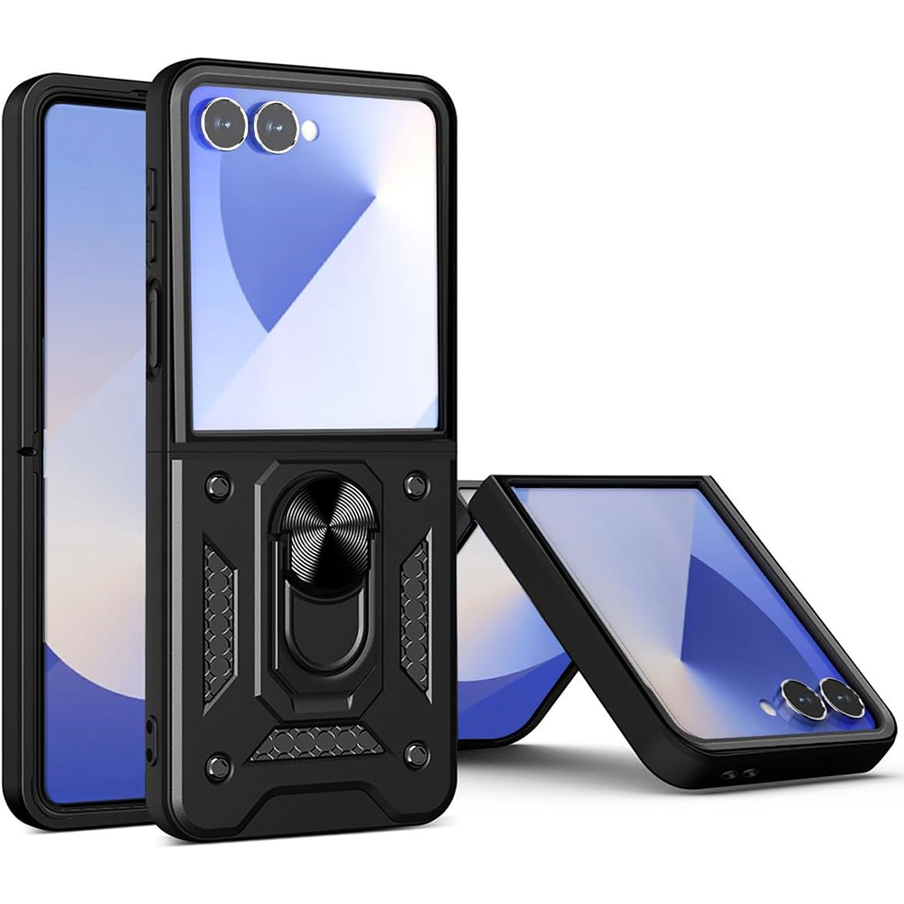 Techsuit - CamShield Series ochranný obal na Samsung Galaxy Z Flip7 - čierne KF2347343