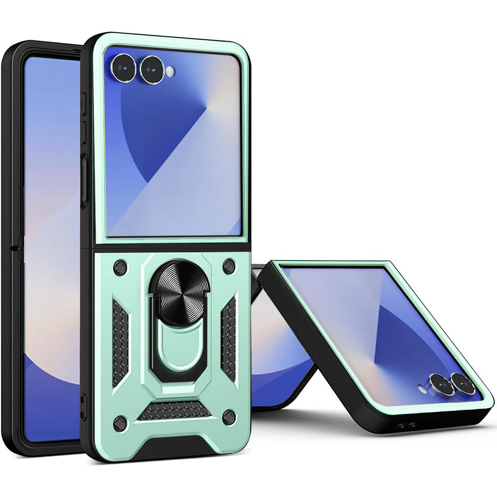 Techsuit - CamShield Series ochranný obal na Samsung Galaxy Z Flip7 - zelené KF2347345