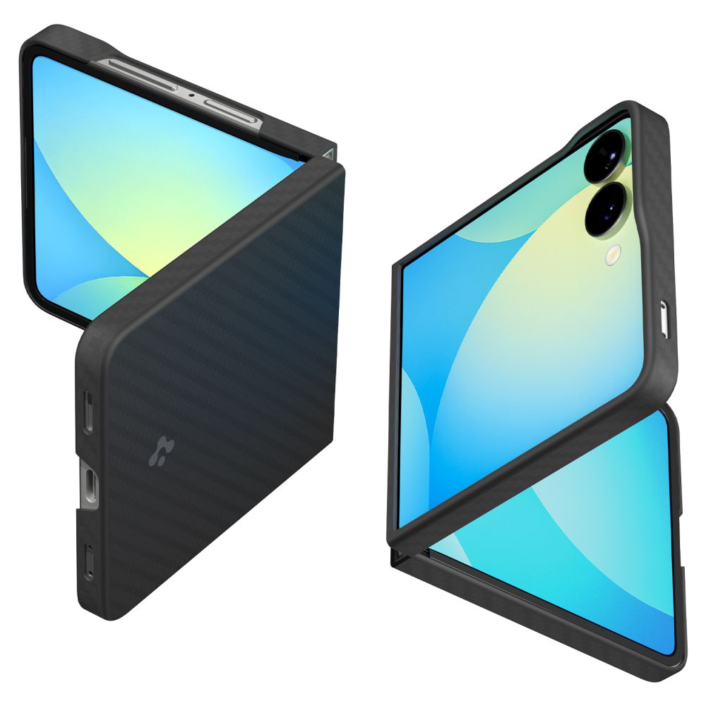 Spigen - Air Skin ochranný obal na Samsung Galaxy Z Flip7 – aramidovo čierny KF2353716