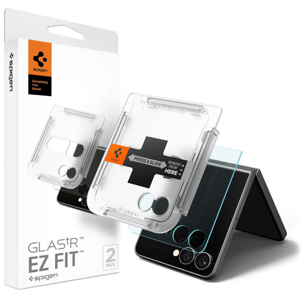 Spigen - Glas.tR EZ-FIT HD ochranné sklo (2 ks) pre Samsung Galaxy Z Flip7 - priehľadné KF2353723