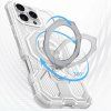 Techsuit - Carbon Shield PRO ochranný obal na iPhone 15 - biele priehľadné