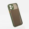 Kvalitný TPU obal matný pre iPhone - army zelená