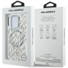Karl Lagerfeld - IML MagSafe Karl Script Pattern ochranný obal na iPhone 16 Pro Max – biela