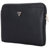Guess – Computer Sleeve Grained Triangle Logo puzdro na notebook/tablet 14", so zipsom, vreckom, z ekokože – čierne