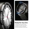 Spigen – Bezel Tune Diver rámik na Samsung Galaxy Watch8 44 mm, nerezová oceľ – čierny
