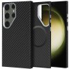 Techsuit – CarbonHalo MagSafe obal na Samsung Galaxy S23 Ultra – čierny