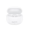 Havit - Bezdrôtové slúchadlá TW941 – Bluetooth 5.3, TWS, mikrofón, USB-C, 250 mAh – biele