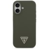 Guess – Silicone Triangle Logo MagSafe obal na iPhone 17 – khaki