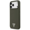Guess – Silicone Triangle Logo MagSafe obal na iPhone 17 Pro Max – khaki