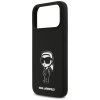 Karl Lagerfeld – Silicone Sketch & Logo obal na iPhone 17 Pro Max – čierny Karl