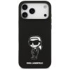 Karl Lagerfeld – Silicone Sketch & Logo obal na iPhone 17 Pro Max – čierny Karl
