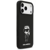 Karl Lagerfeld – Silicone Sketch & Logo obal na iPhone 17 Pro Max – čierny Karl