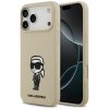 Karl Lagerfeld – Silicone Sketch & Logo obal na iPhone 17 Pro Max – hnedý Karl