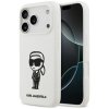 Karl Lagerfeld – Silicone Sketch & Logo obal na iPhone 17 Pro – biely Karl