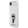 Karl Lagerfeld – Silicone Sketch & Logo obal na iPhone 17 Air – biely Karl